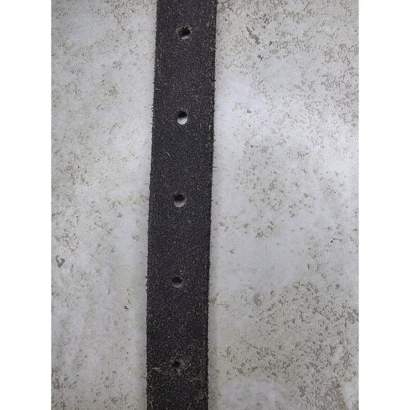 Amsterdam Heritage Brown Leather Belt Western Cowboy Work Sliver Tone Buckle 38 - Picture 3 of 7